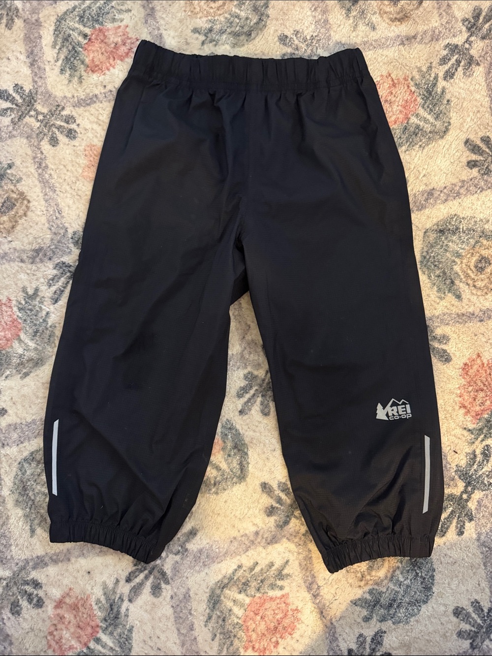 REI Toddler Black Elastic Waist Rain Pants